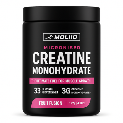 MOLLIO™ Pure Micronised Creatine Monohydrate (122g, 33 Servings) Fruit Fusion