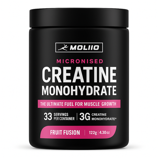 MOLLIO™ Pure Micronised Creatine Monohydrate (122g, 33 Servings) Fruit Fusion