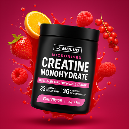 MOLLIO™ Pure Micronised Creatine Monohydrate (122g, 33 Servings) Fruit Fusion