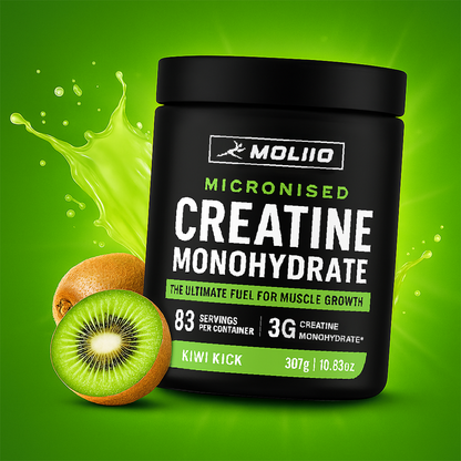MOLLIO™ Pure Micronised Creatine Monohydrate | Kiwi Kick (307g, 83 servings)