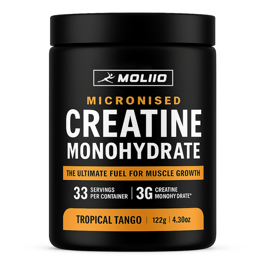MOLLIO™ Pure Micronised Creatine Monohydrate (122g, 33 Servings) Tropical Tango